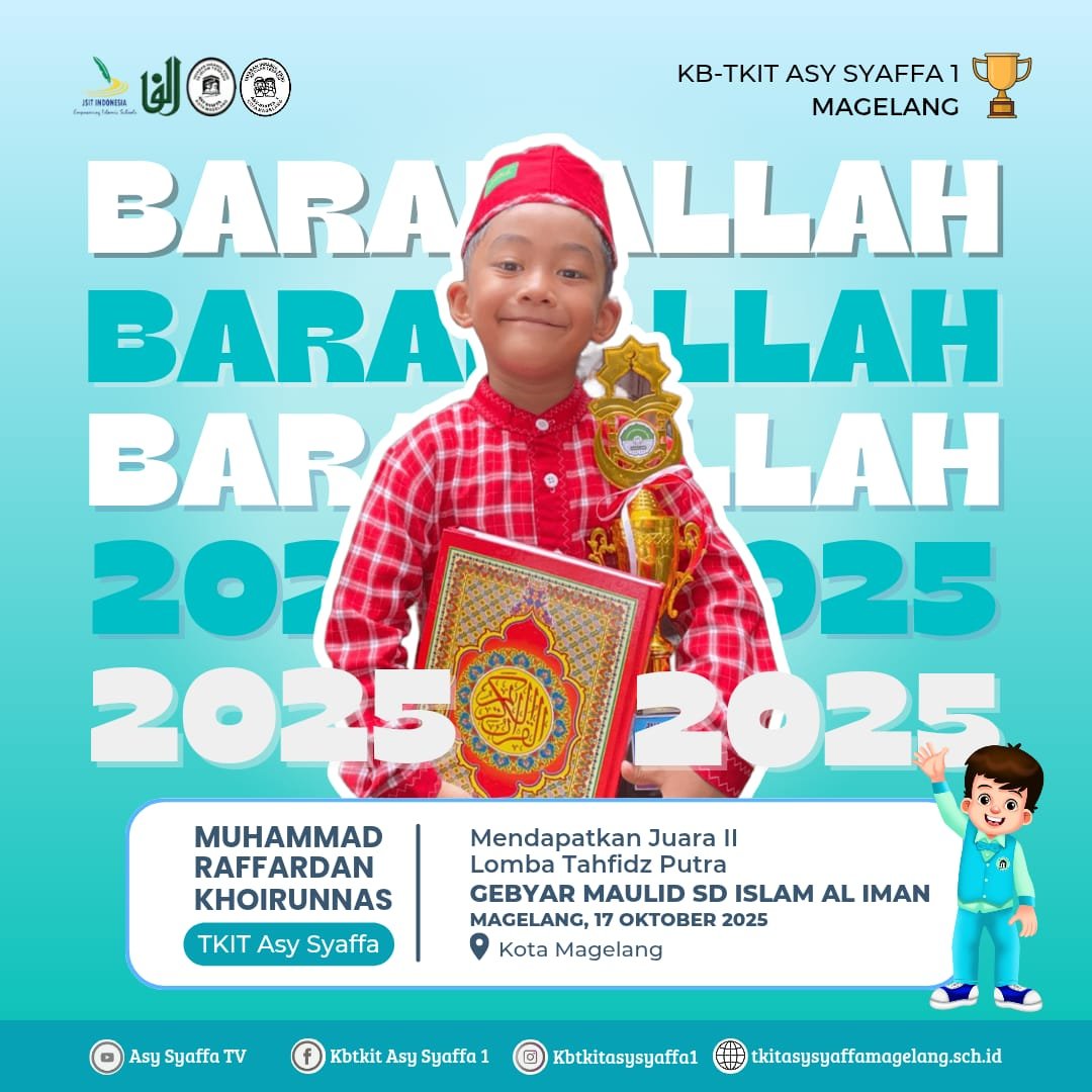 Murid TKIT Asy Syaffa Raih Peringkat 1 dan 2 Dalam Lomba Tahfidz Jenjang PAUD